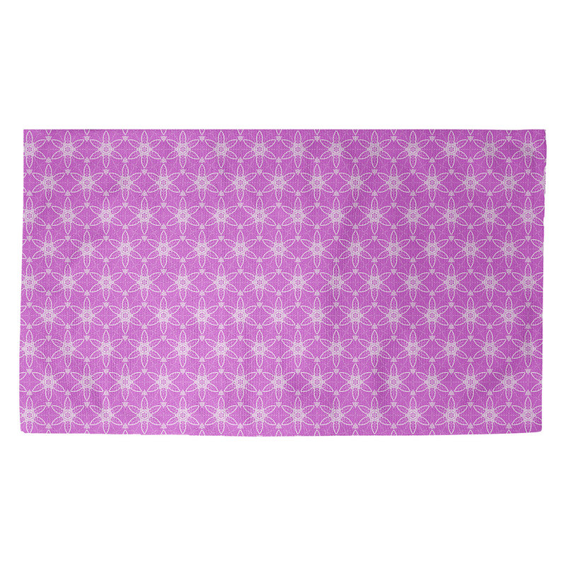 Tapis à cercles ornés de violet/blanc Avicia, Rectangle 2 pi 2 po x 3 pi 4 po