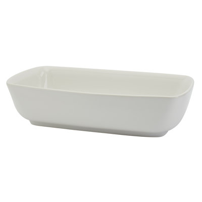 Denmark Tools for Cooks 15.5in Rectangular Stoneware Serving Bowl White Bistro