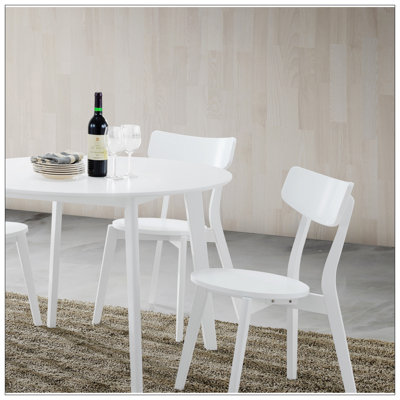 Roma Contemporary White Round Dining Table