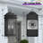2 - Light 16''H Black Iron Tempered Glass Outdoor Wall Light with Dusk to Dawn-426364958