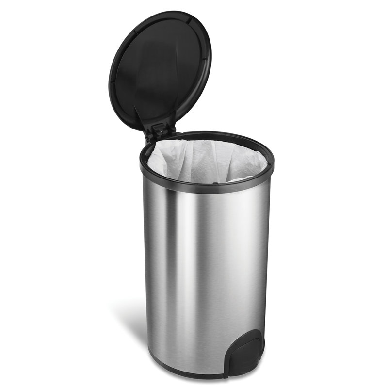 Steel Kitchen Trash Can - 11.9 Gallons