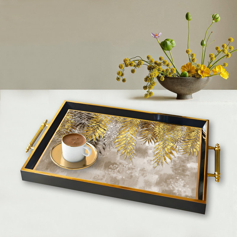 Elegant Glass Tray, 19.7 x 11.4 x 1.4 inches | 100% Durable Glass Construction | Easy to Clean with Damp Cloth | Ideal for Serving, Decorative Display, and Organizing | Stylish Addition to Home Décor