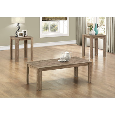 Table Set, 3Pcs Set, Coffee, End, Side, Accent, Living Room, Laminate, Transitional