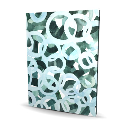 Abstract Circles - Turquoise Canvas Art for Home Decor