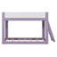 Lit superposé bas simple, lit superposé convertible en bois avec échelle réversible et barrières de sécurité, violet et blanc-1518713980-1518713981
