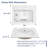 24"L x 20" W White Rectangular Single Vanity Top with Three Faucet Holes and Overflow(Top Only)