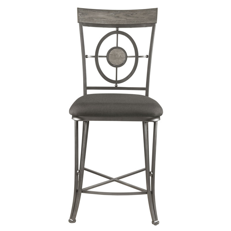 Bubovice Upholstered Counter Stool with Metal Frame