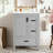 Bathroom Vanity with Ceramic Sink, Double-Layer Door Shelf and 3 Drawers-1308291966