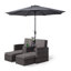 Duenweg Long Double Chaise with Cushions and Table