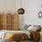 1-light Brown Natural Pendant Light With Nordic Style Globe Cardboard Shade For Dining Table, No Bulbs Included
