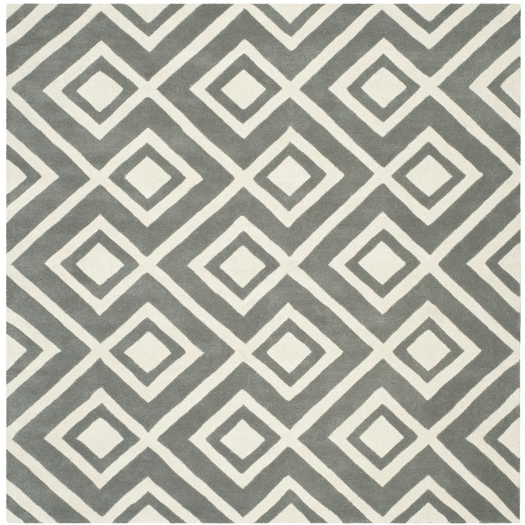 Deedie Hand Tufted Wool Geometric Rug