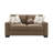 Aubrye Upholstered Loveseat with 3 Pillows in Brown