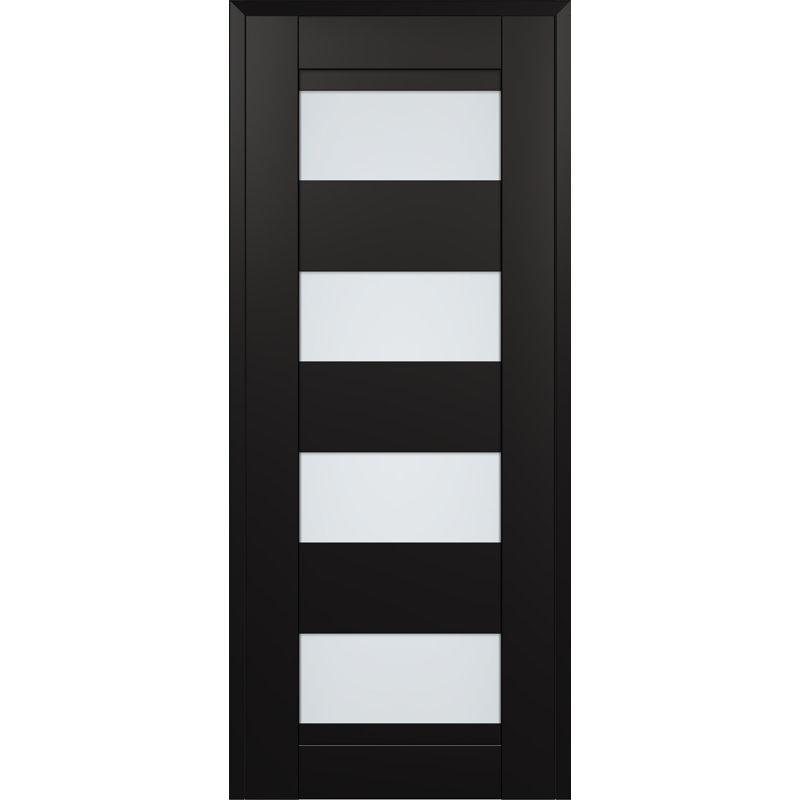 Dalle de porte intérieure 4 pièces en bois manufacturé Bella, Noir mat, 23,875 po x 79,37 po