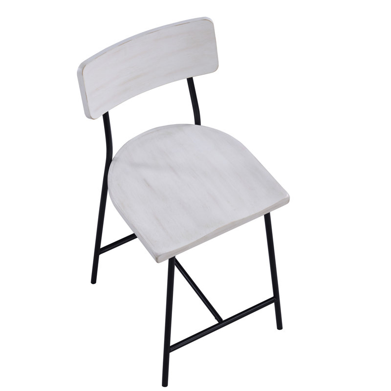 Ensemble de 1 tabouret de comptoir moderne en bois et métal Badin (table non incluse)