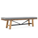 Truss Outdoor Teak Dining Bench