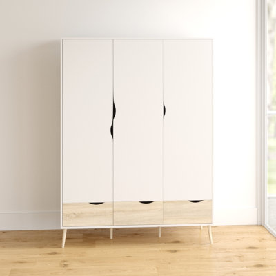 Litzy 3 Door Manufactured Wood Wardrobe