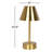 LED Table (Desk) Lamp, Gold Brass, Chargeable USB, Touch Switch