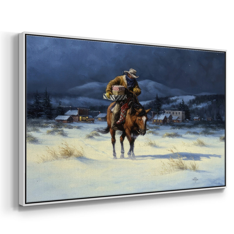 Ramener Noël à la maison, H 17 po x l 25 po x P 1,5 po, Papier avec cadre blanc