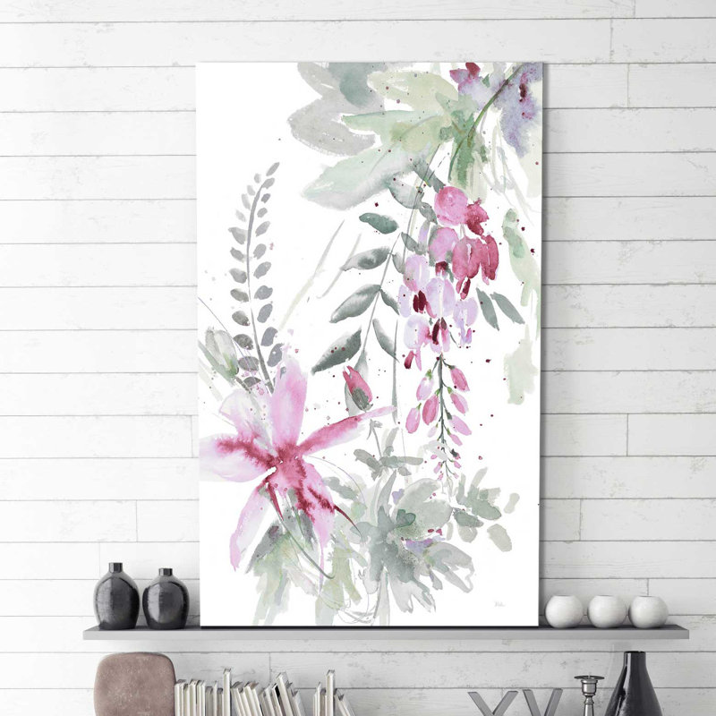 «Spring Glicinia I», reproduction d'art sur toile, H 30 po x l 18 po x P 1 po, Toile tendue