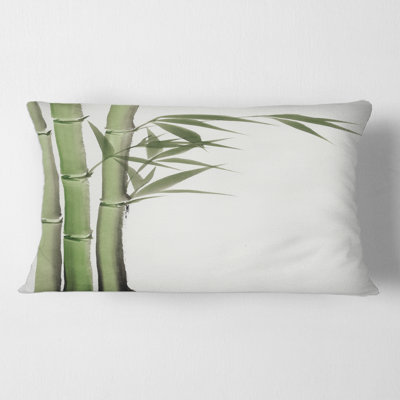 Détail de la housse de coussin rectangulaire avec insert en bambou IV