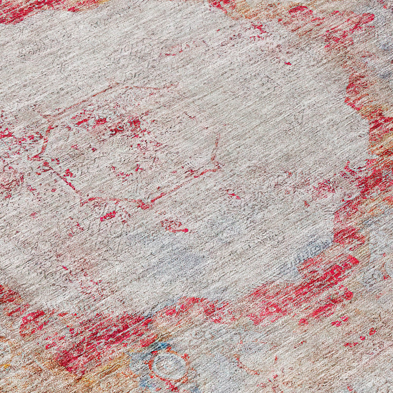 Tapis oriental rond 8 po gris