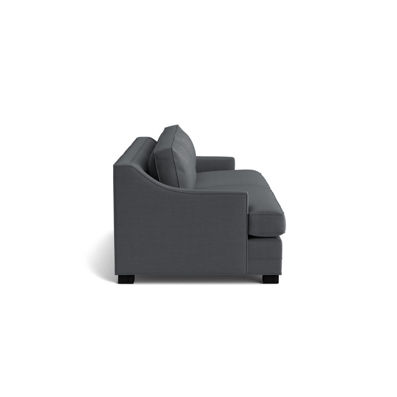 Keaton Slope No Nail 94 Sofa, Performance Linen - Charcoal, Black