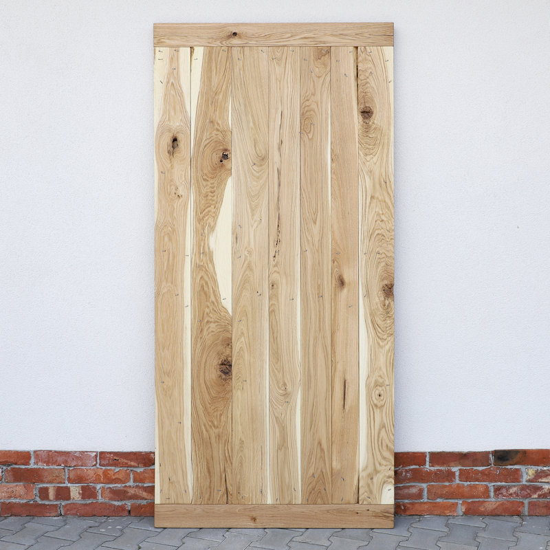 Makena Barn Door, 210cm H x 100cm W x 4cm D, Natural Oil