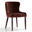 Ensemble de salle à manger rond de 60 pouces en placage de bois avec piédestal et fauteuils à oreilles en chenille-663056129