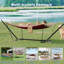 Double Outdoor Hammock with Stand, 204 KG Heavy Duty Portable Hammock with Soft Pillow & Padding, Foldable Hammock for Indoor, Patio, Backyard and Garden Use-628421744