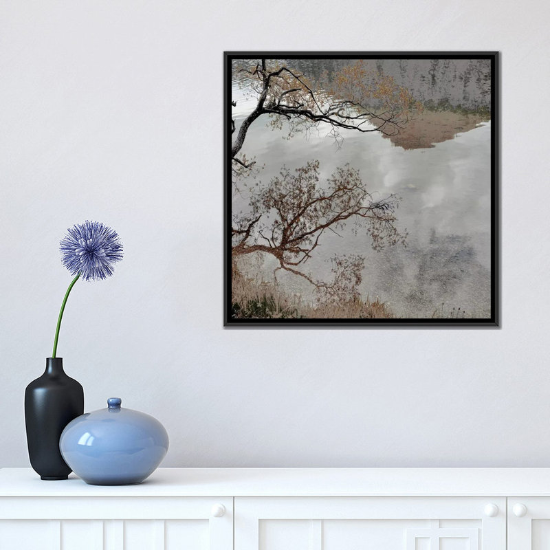 « chaud-après-midi ii », impression sur toile, H 18 po x l 18 po x P 1,5 po, Toile avec cadre noir, Pas de tapis