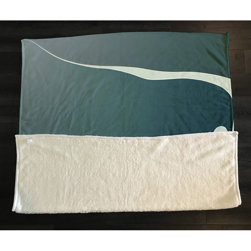 Throw Blanket, 68" W x 80" L, Abstract, Green/Gray