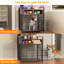 Small Dog Crate Furniture With Drawers Storage, Puppy Dog Kennel Indoor With Double Doors, Heavy Duty Wooden Dog Cage Table, Sturdy Metal-1251806670-1251806668