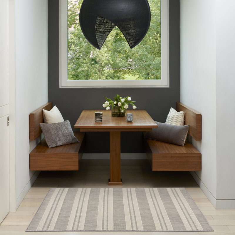 Manderella Modern Rug, Gray, Rectangle 3' x 5'