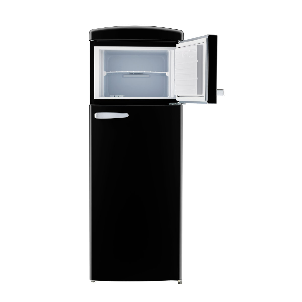 Classic Retro 7.5 Cu. Ft. Top Mount Refrigerator In Midnight Black — FIN-0016548 | Fridge.com
