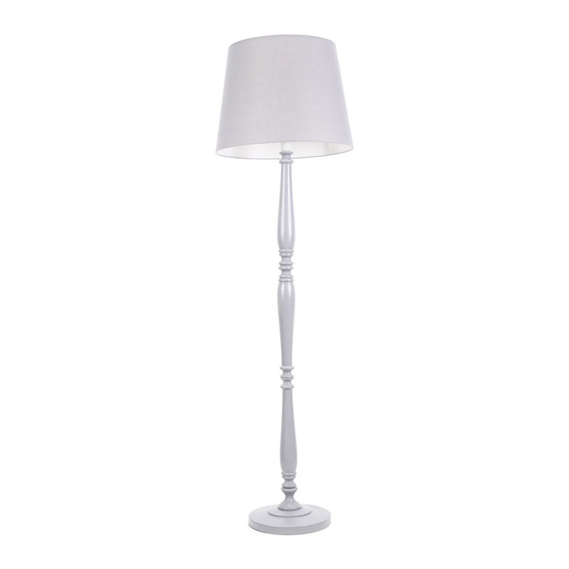 Arialdo 156cm Traditional Floor Lamp, Grey, Matte Grey