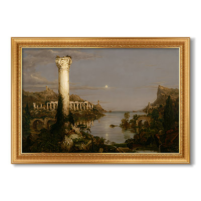 The Course of Empire: Desolation, 1836-Thomas Cole-Custom Framed Canvas