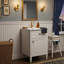 Meuble-lavabo autoportant compact de 20 po avec lavabo en céramique, armoire en bois d'hévéa massif avec tiroir inclinable, organisateur de porte intégré à 2 niveaux et tablette réglable (4 finitions disponibles)-129347243