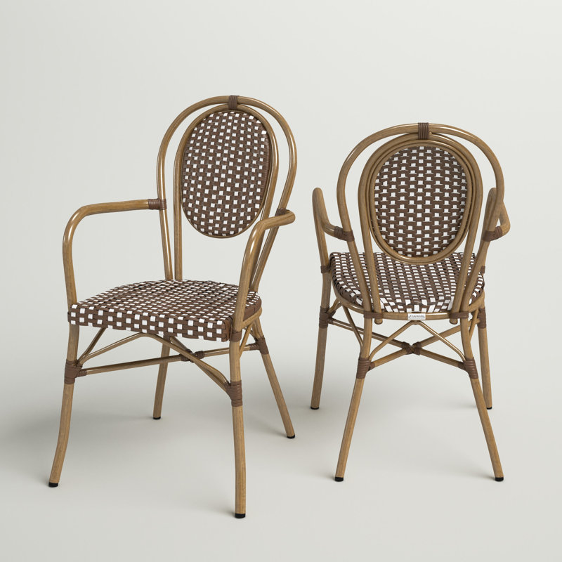 Chaise de salle à manger Pim, Brun / blanc