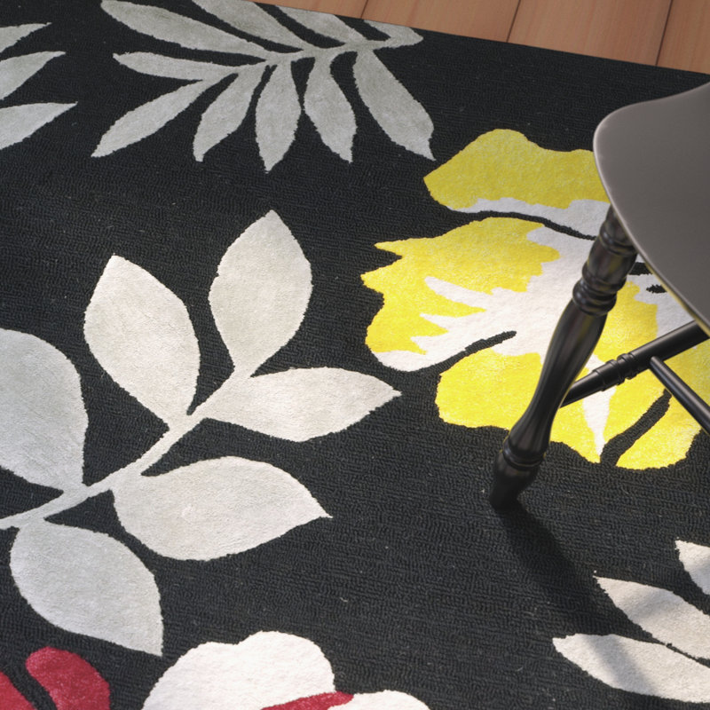 Pipers Hand Tufted Wool Pile Floral Rug, Rectangle 3'9" x 5'9"