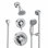 Garniture de douche et de douche à main à pression équilibrée M-Dura Posi-Temp Moen, valve requise