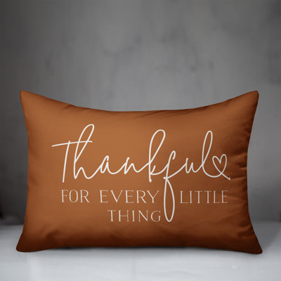 Thankful for Every Little Thing Lumbar Pillow