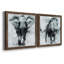 Proud Elephant - ensemble de 2 peintures sur toile encadrées-827508652-827508650