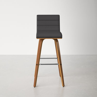 Biance Solid Wood Swivel Bar & Counter Stool