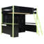 Lit mezzanine en bois avec bureau, tablettes, tiroirs et éclairage Bailey-1212846024