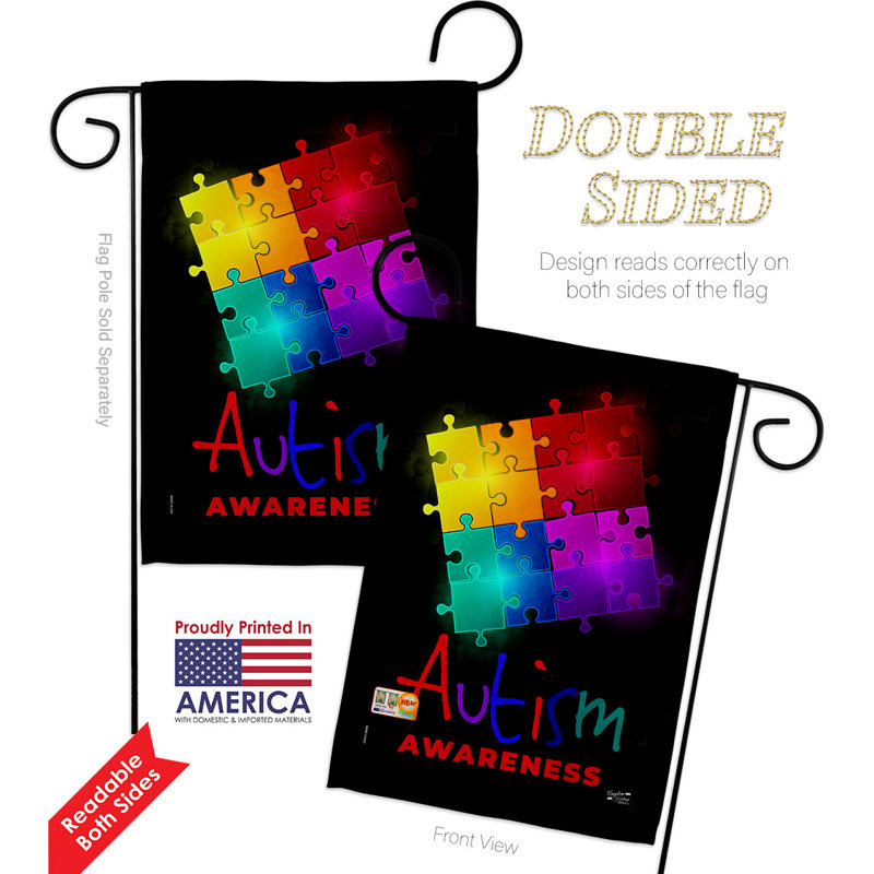 Double Sided 18.5'' H x 13'' W Polyester Flag Set