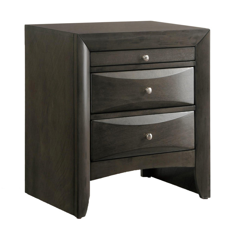 Table de chevet moderne en chêne avec deux tiroirs - Solution d'organisation de chambre à coucher 2 pour un style élégant et fonctionnel