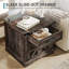 Table d'appoint de style campagnard 23,6 po avec station de charge, table de chevet et table de chevet-1814707125