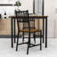 Ensemble de salle à manger de style industriel avec 2 chaises et une table compacte pour le petit-déjeuner ou la salle à manger-261126534-261126537-261126533
