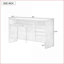 Buffet moderne de 60 po avec 3 portes et 3 tiroirs Tablette ouverte - placage de frêne + panneau de fibres à densité moyenne | Bois massif et panneau de fibres à densité moyenne-897706912