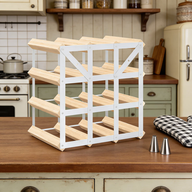 Solid Wood Wine Rack For 12 Bottles - Durable And Easy-To-Assemble Wine Storage Solution For Aging And Display
